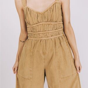 NWT FREE PEOPLE - AFTER ALL RUCHED ONE-PIECE JUMPSUIT